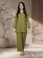 2 Piece Crepe Suit- Embroidered (Pret)