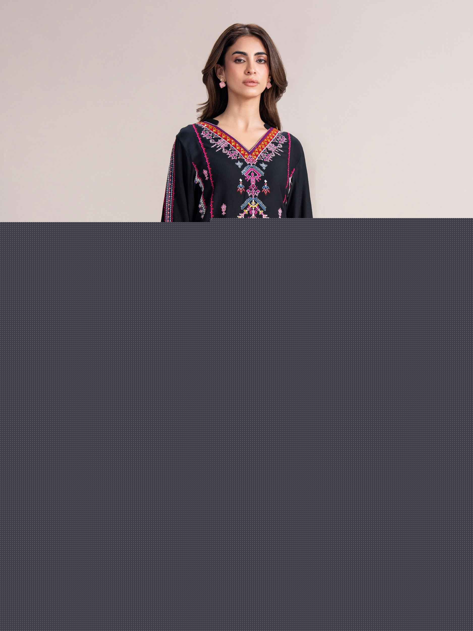 Stone Kurti-Embroidered (Pret)