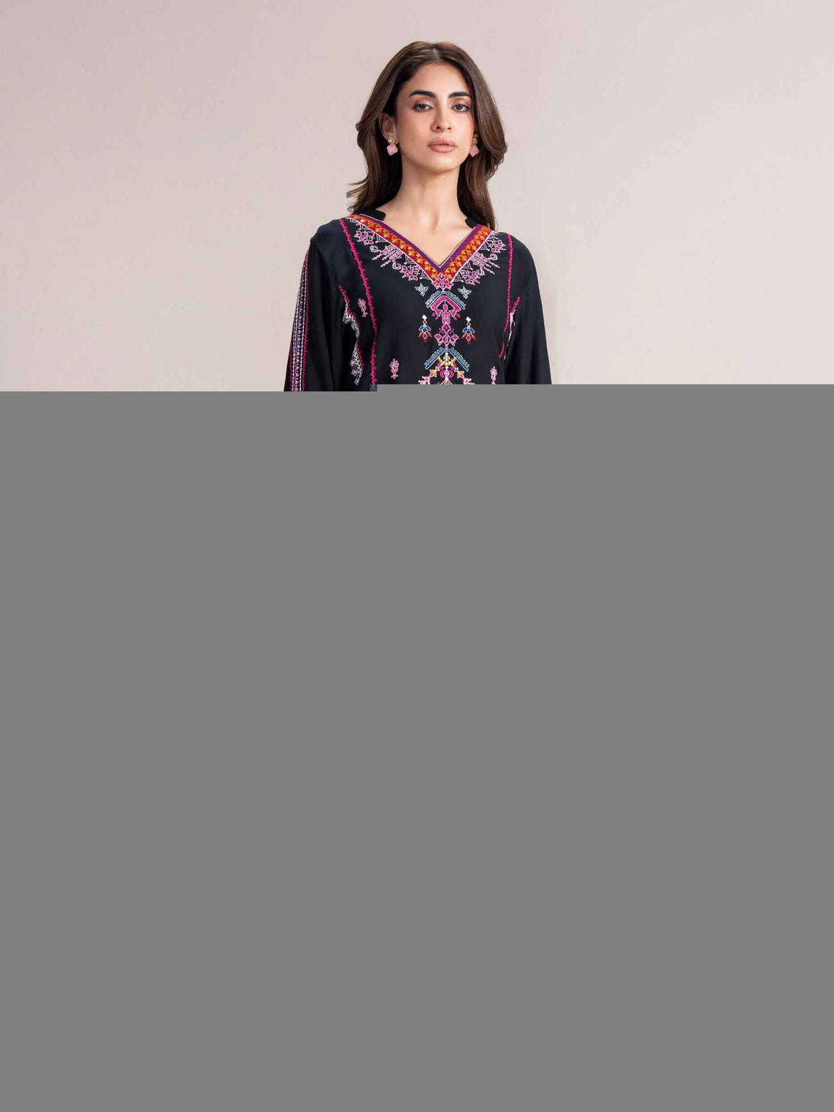 Stone Kurti-Embroidered (Pret)