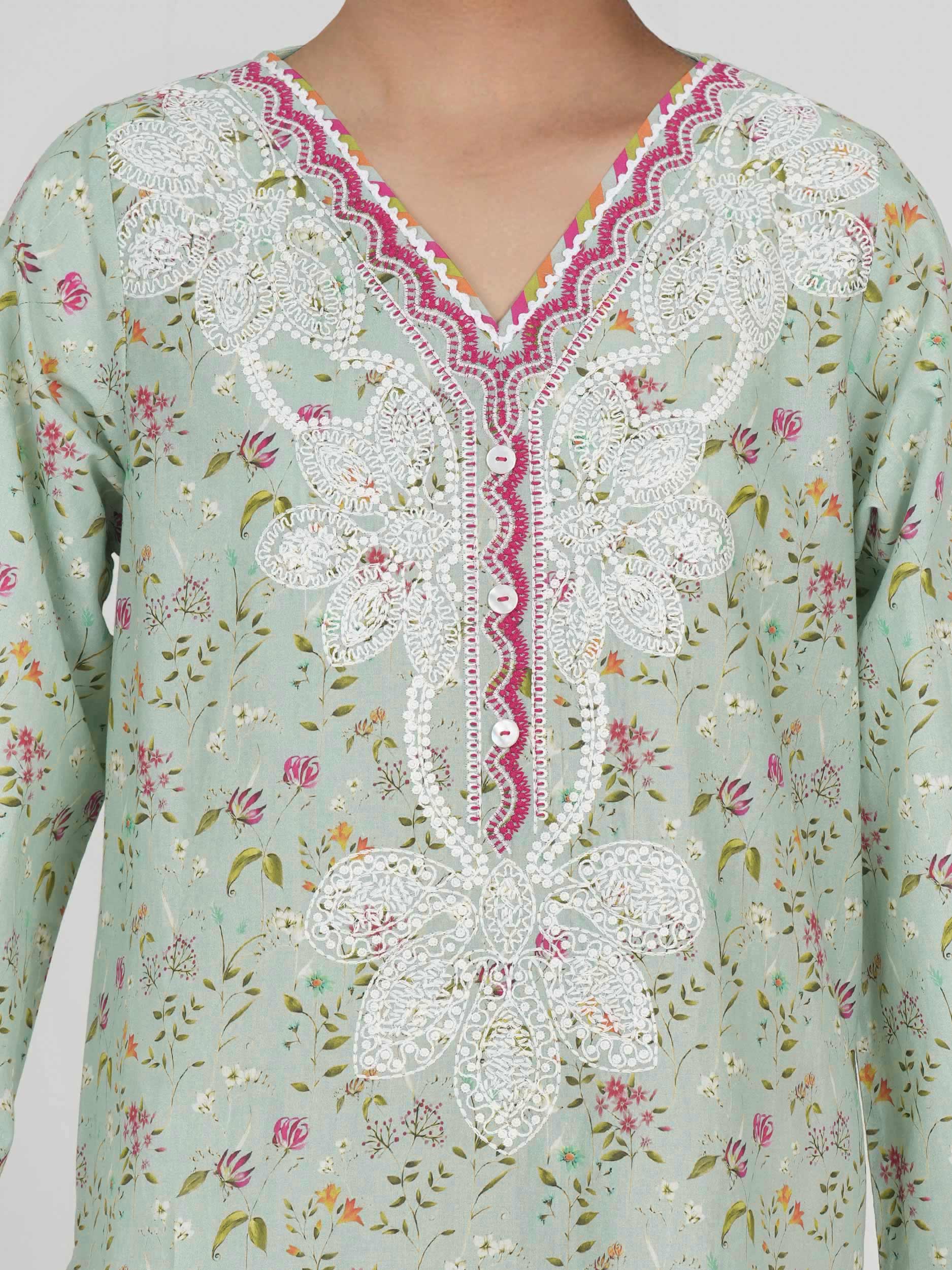 Lawn Shirt- Embroidered (Pret)