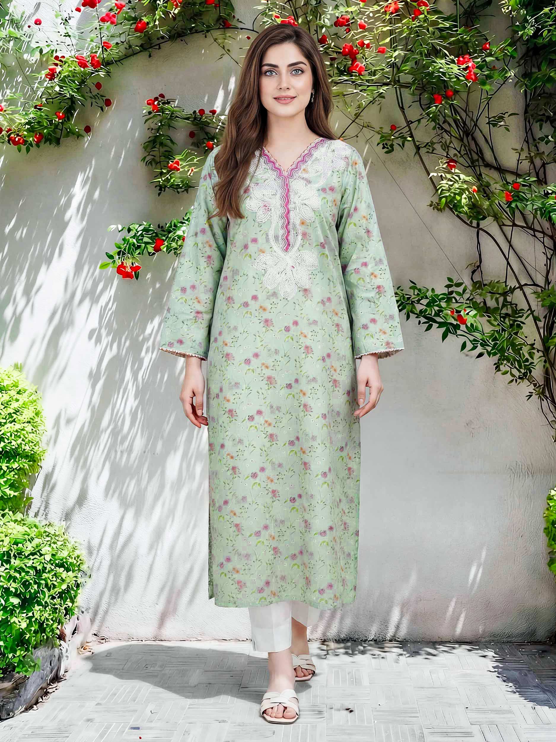 Lawn Shirt- Embroidered (Pret)