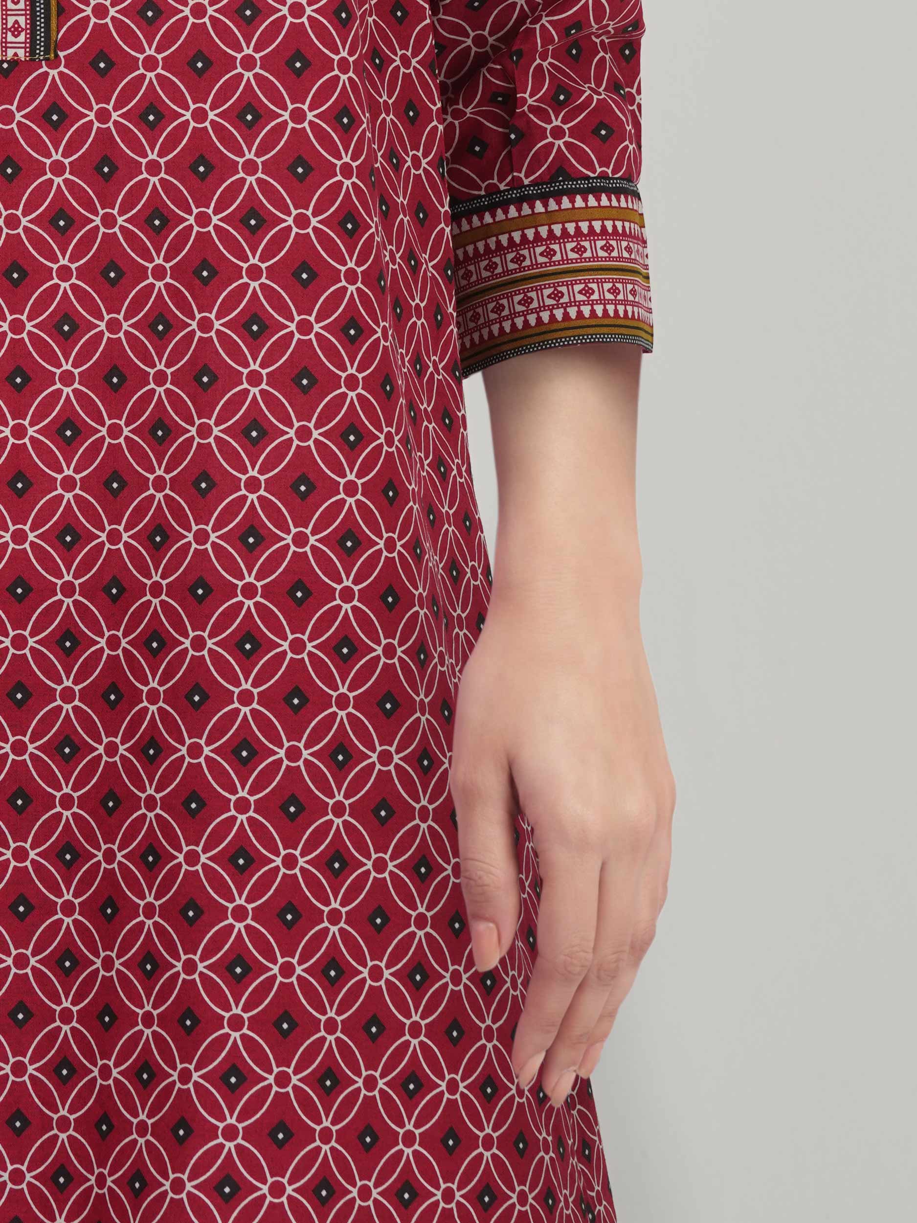 2 Piece Lawn Slub Suit (Pret)