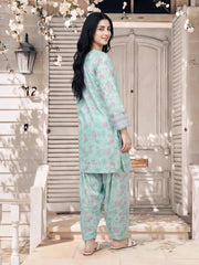 2 Piece Lawn Slub Suit- Embroidered (Pret)