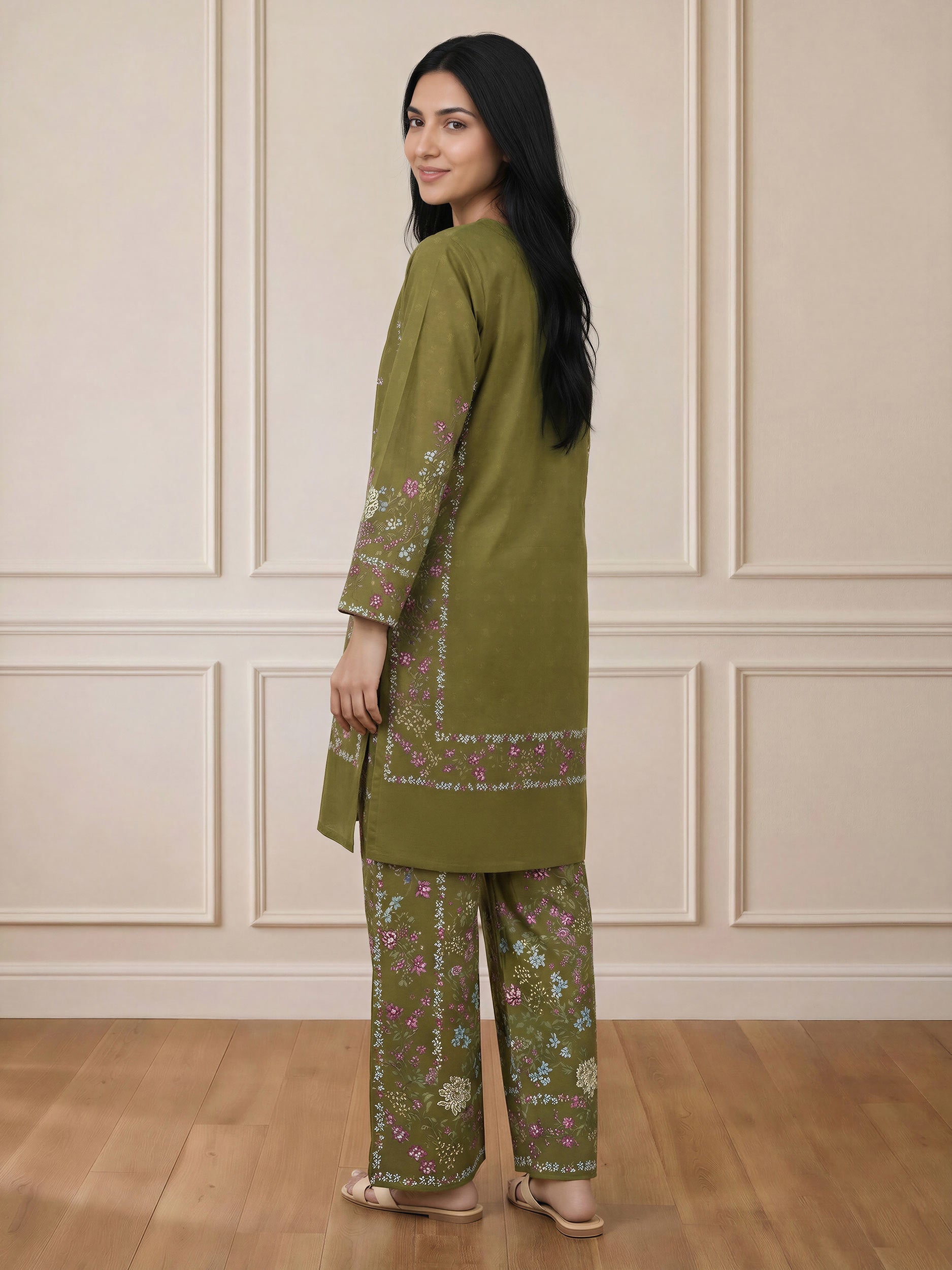 2 Piece Lawn Suit- Embroidered (Pret)