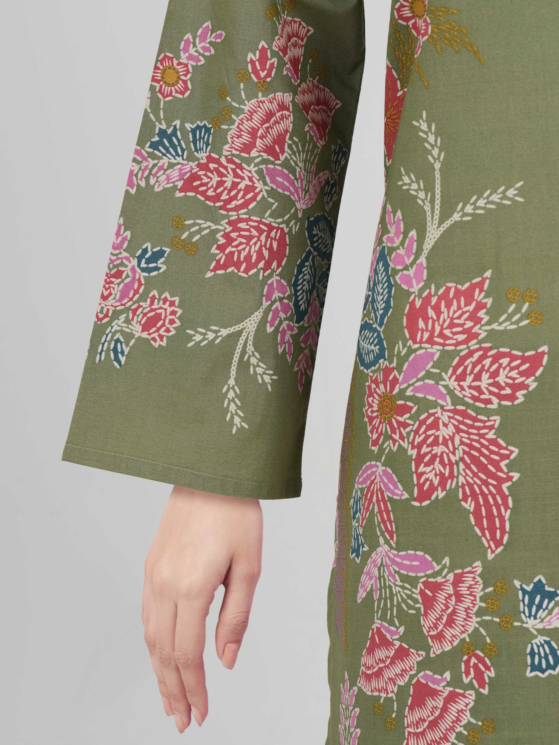 2 Piece Lawn Slub Suit (Pret)