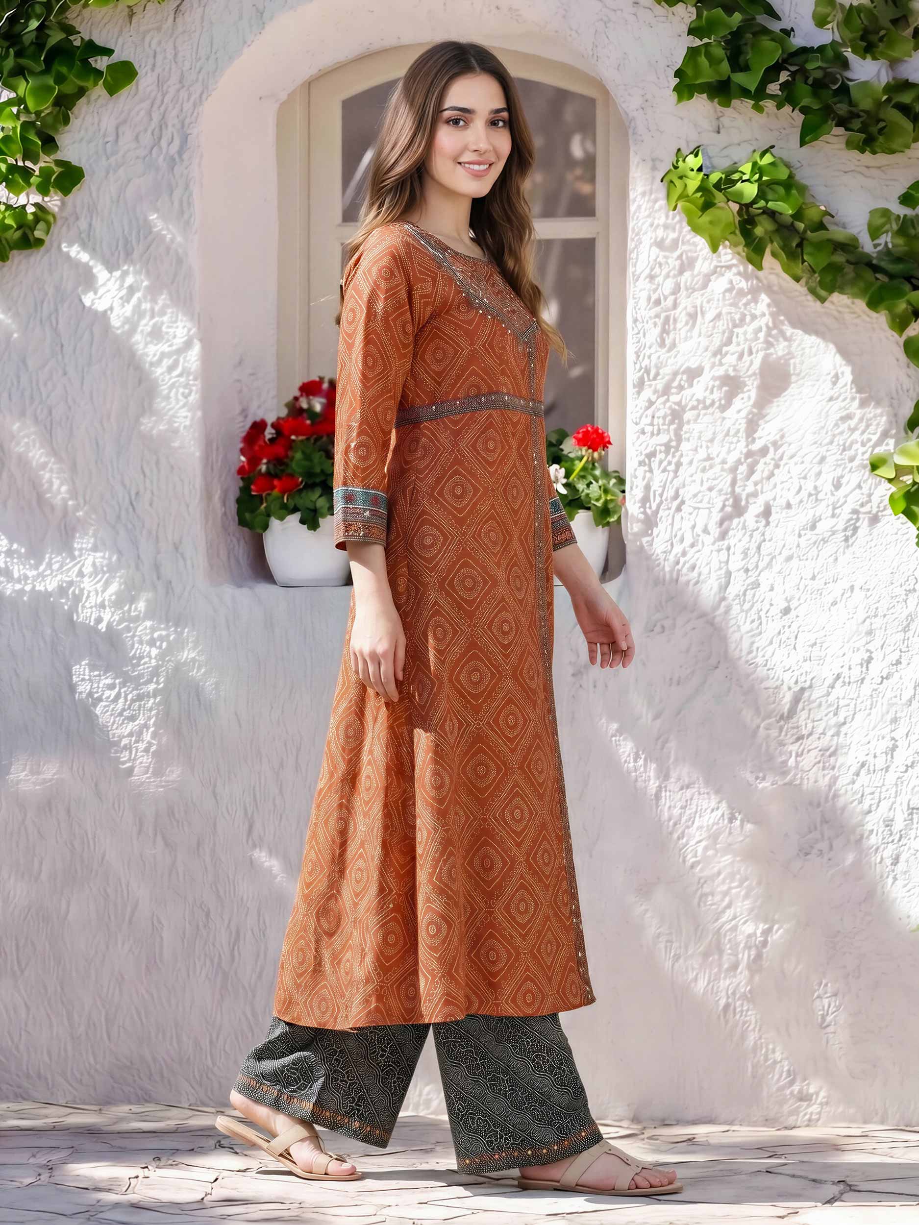 2 Piece Lawn Suit- Embroidered (Pret)
