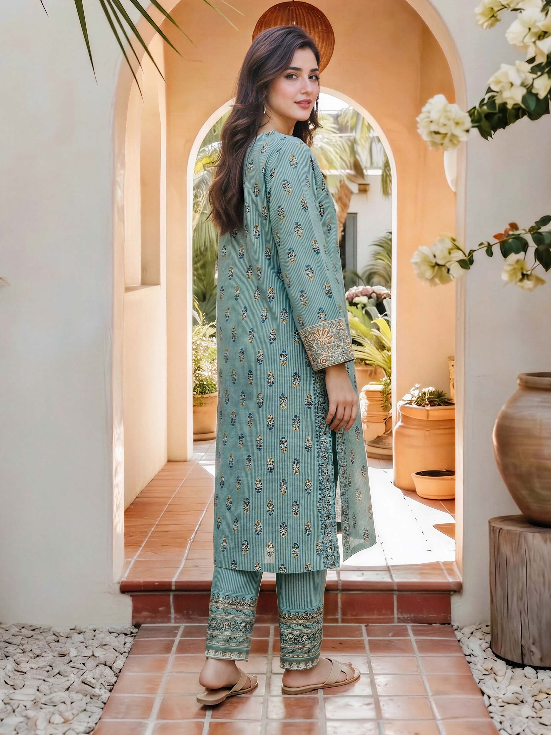 2 Piece Lawn Suit- Embroidered (Pret)