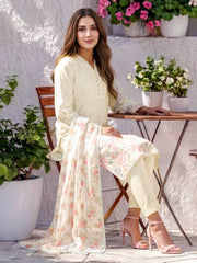 3 Piece Lawn Suit- Embroidered (Pret)