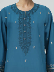 2 Piece Lawn Slub Suit- Embroidered (Pret)