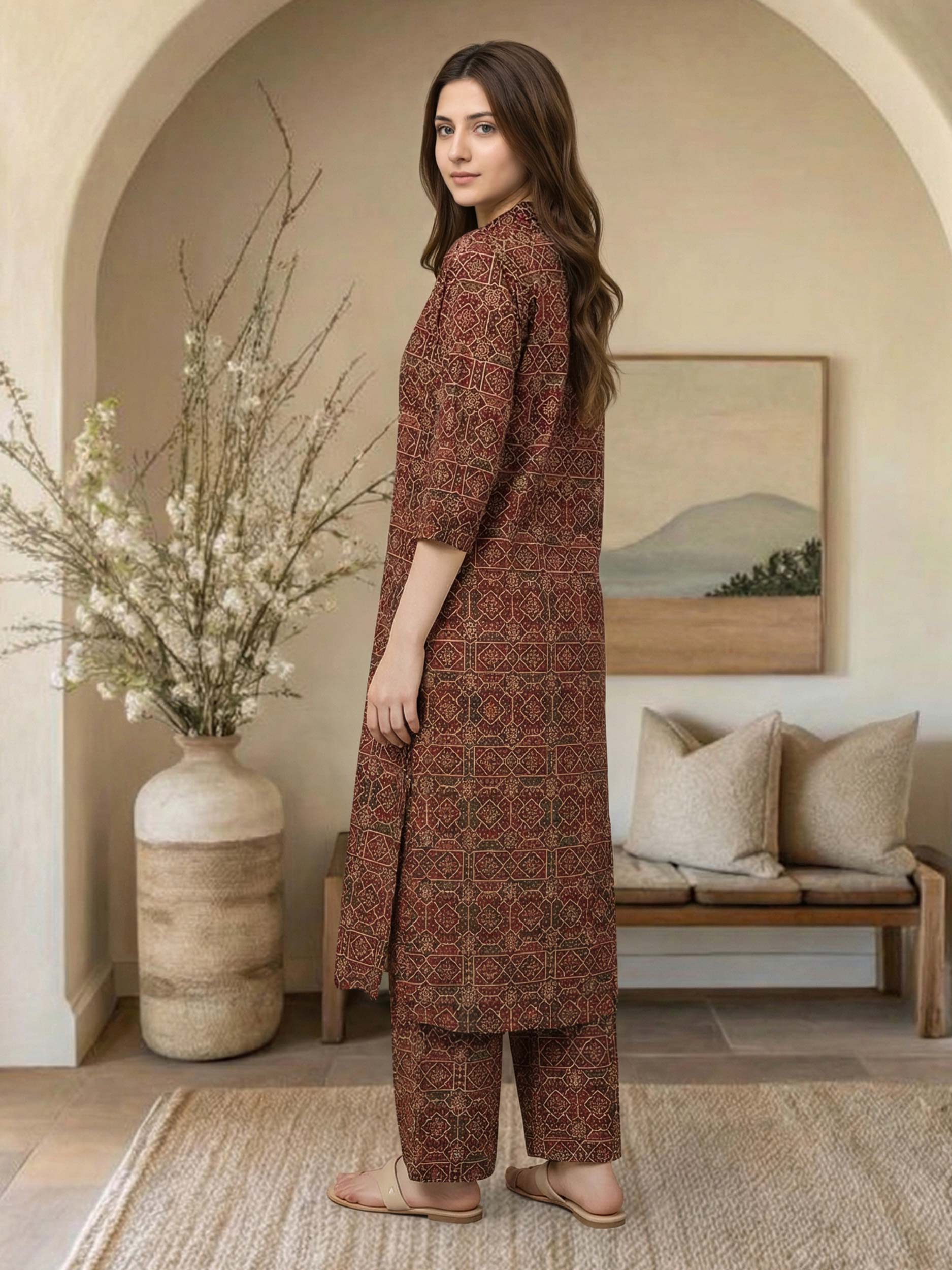 2 Piece Lawn Suit (Pret)