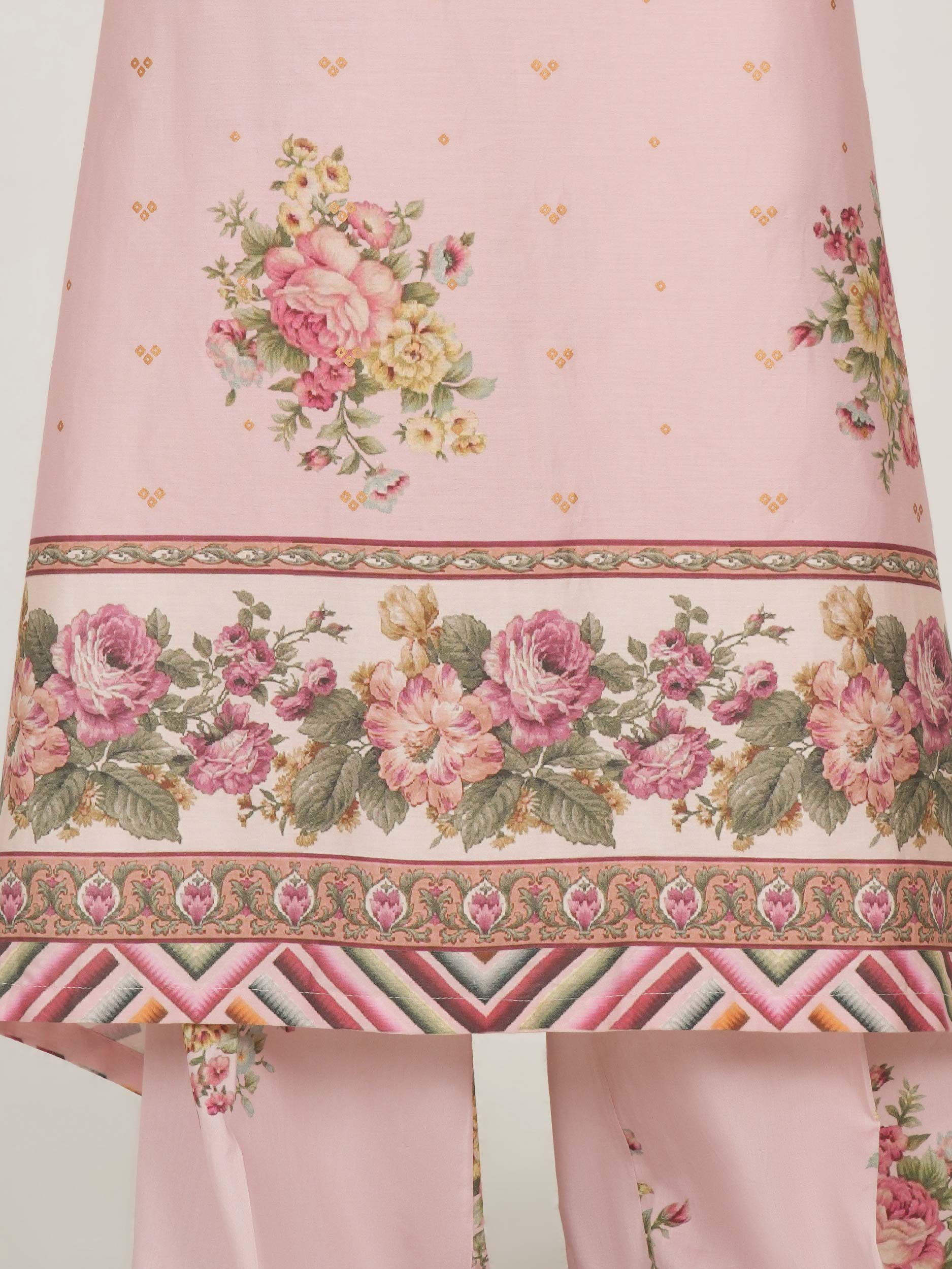 2 Piece Satin Suit- Embroidered (Pret)