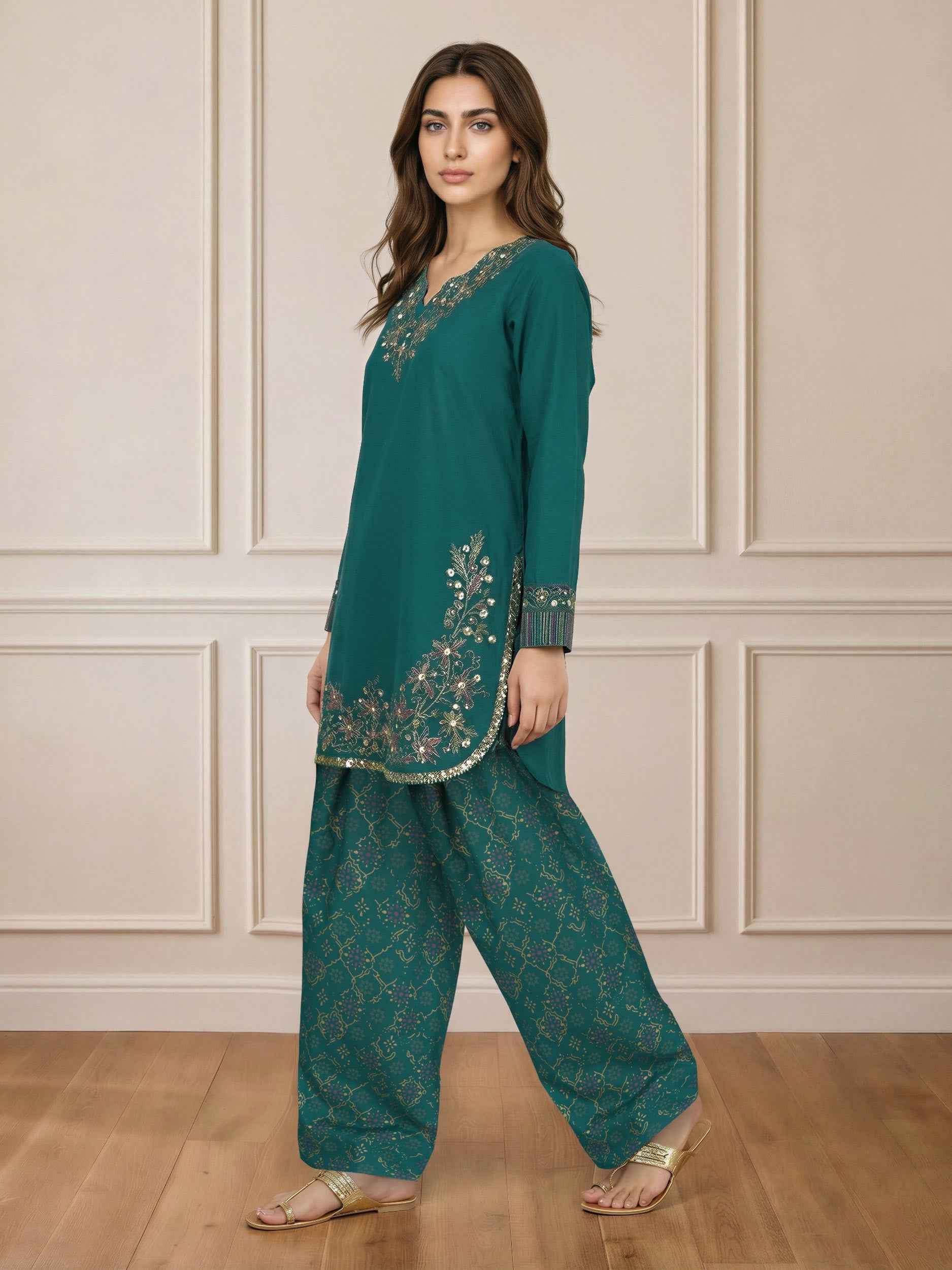 2 Piece Lawn Suit- Embroidered (Pret)