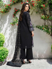 3 Piece Lawn Slub Suit- Embroidered (Pret)