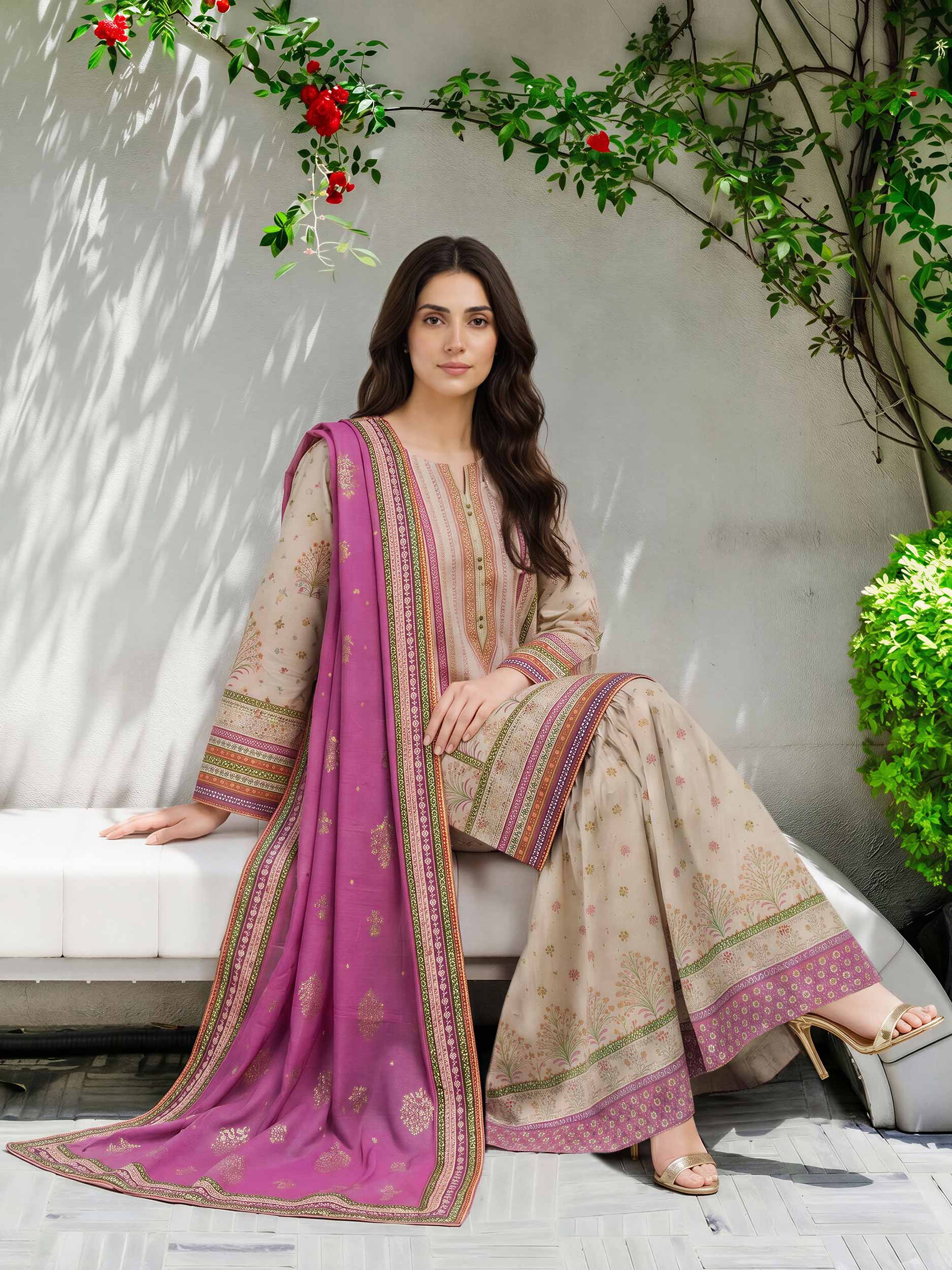 3 Piece Lawn Suit (Pret)