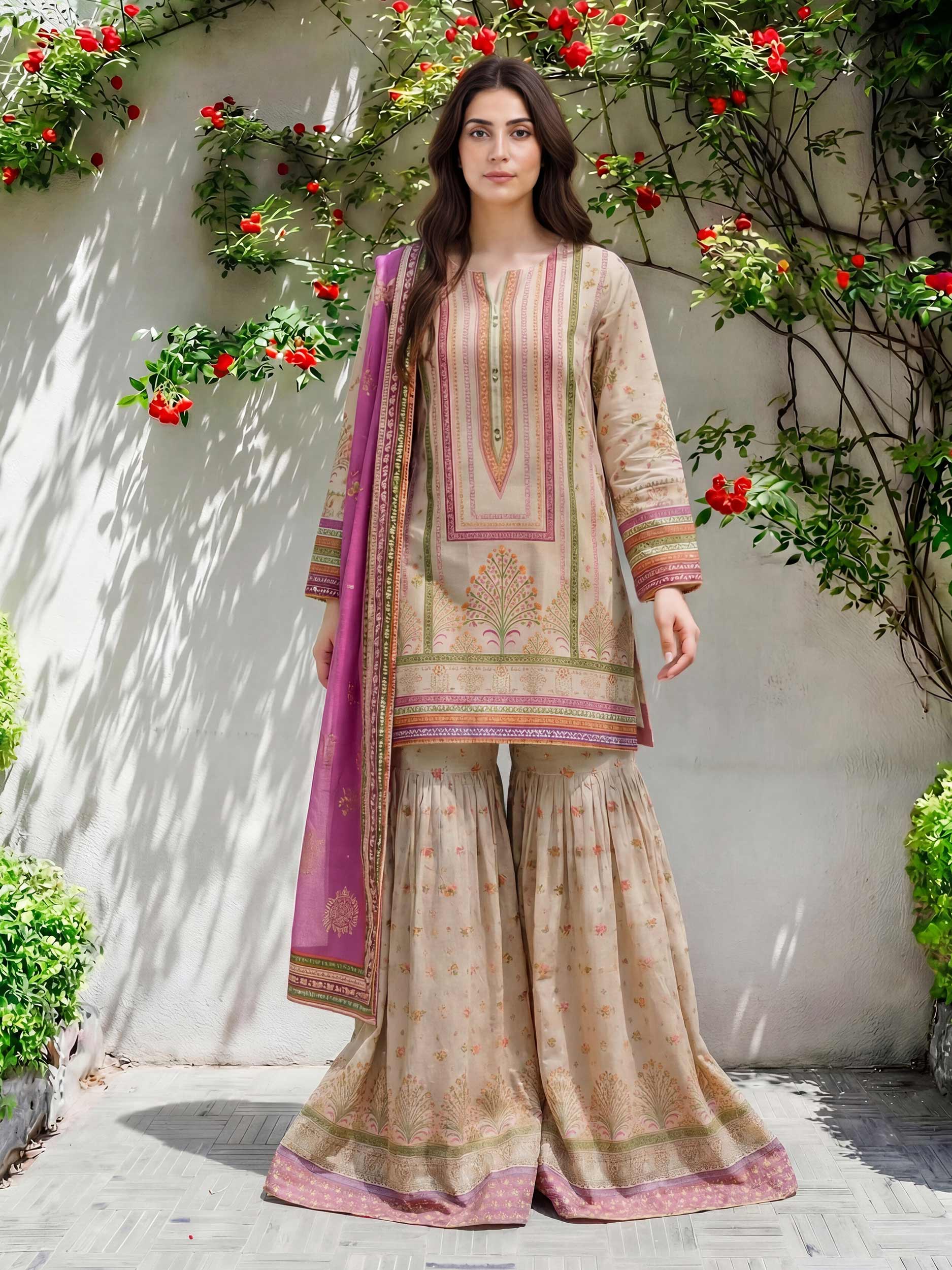 3 Piece Lawn Suit (Pret)