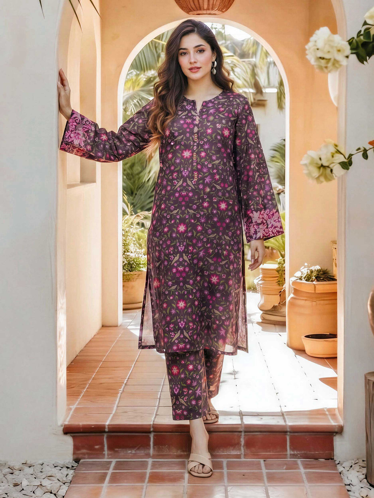 2 Piece Lawn Suit- Embroidered (Pret)