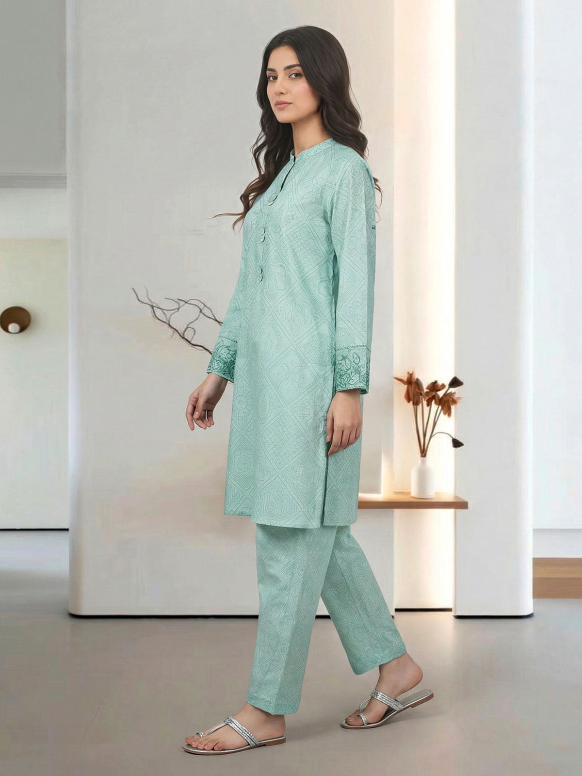 2 Piece Lawn Suit- Embroidered (Pret)