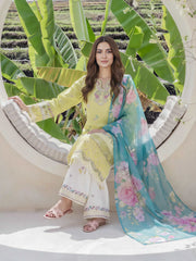 3 Piece Dobby Suit- Embroidered (Pret)