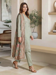 3 Piece Dobby Suit- Embroidered (Pret)
