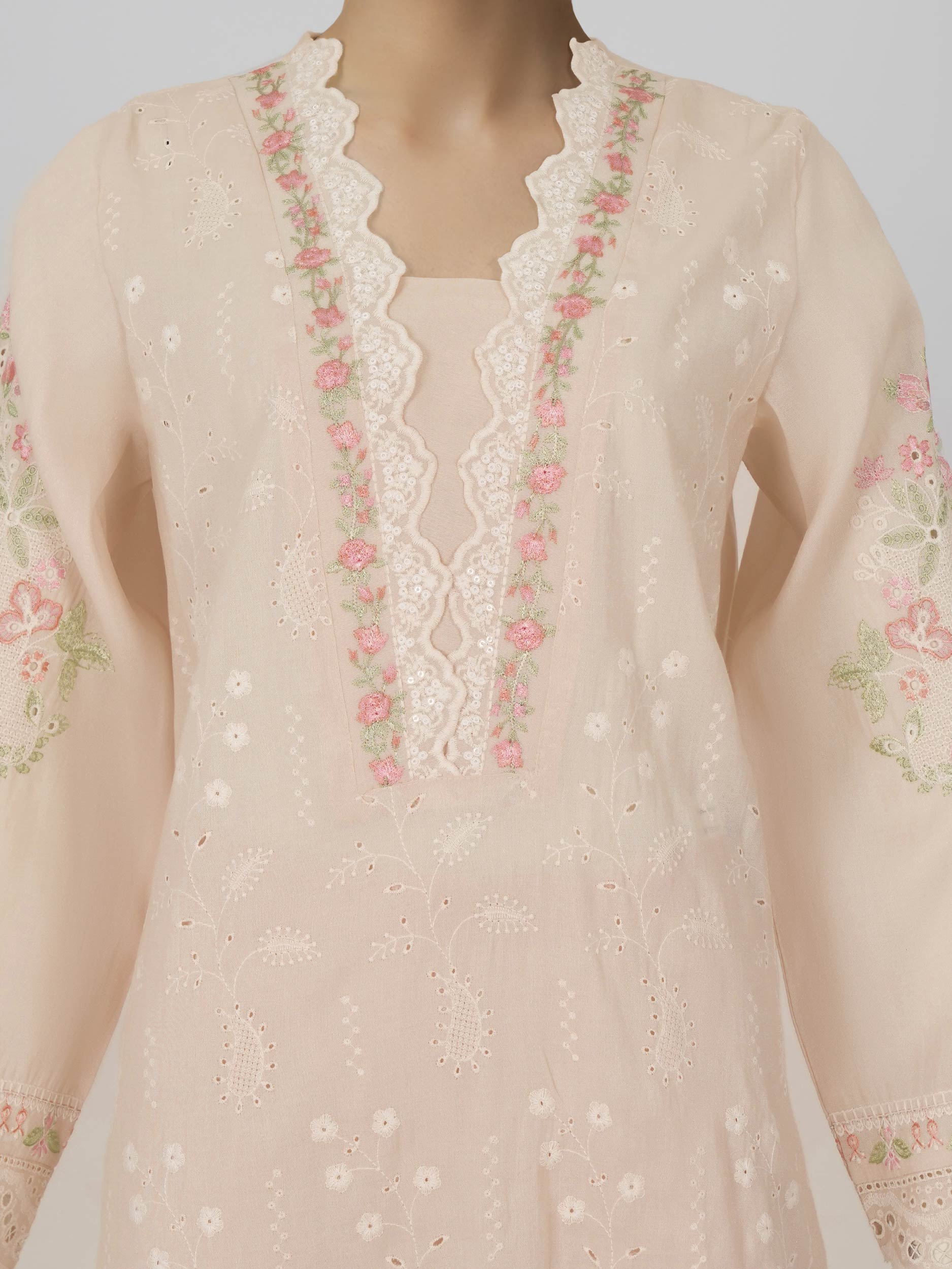 3 Piece Lawn Missouri Suit- Embroidered (Pret)