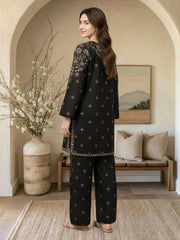 2 Piece Lawn Slub Suit (Pret)