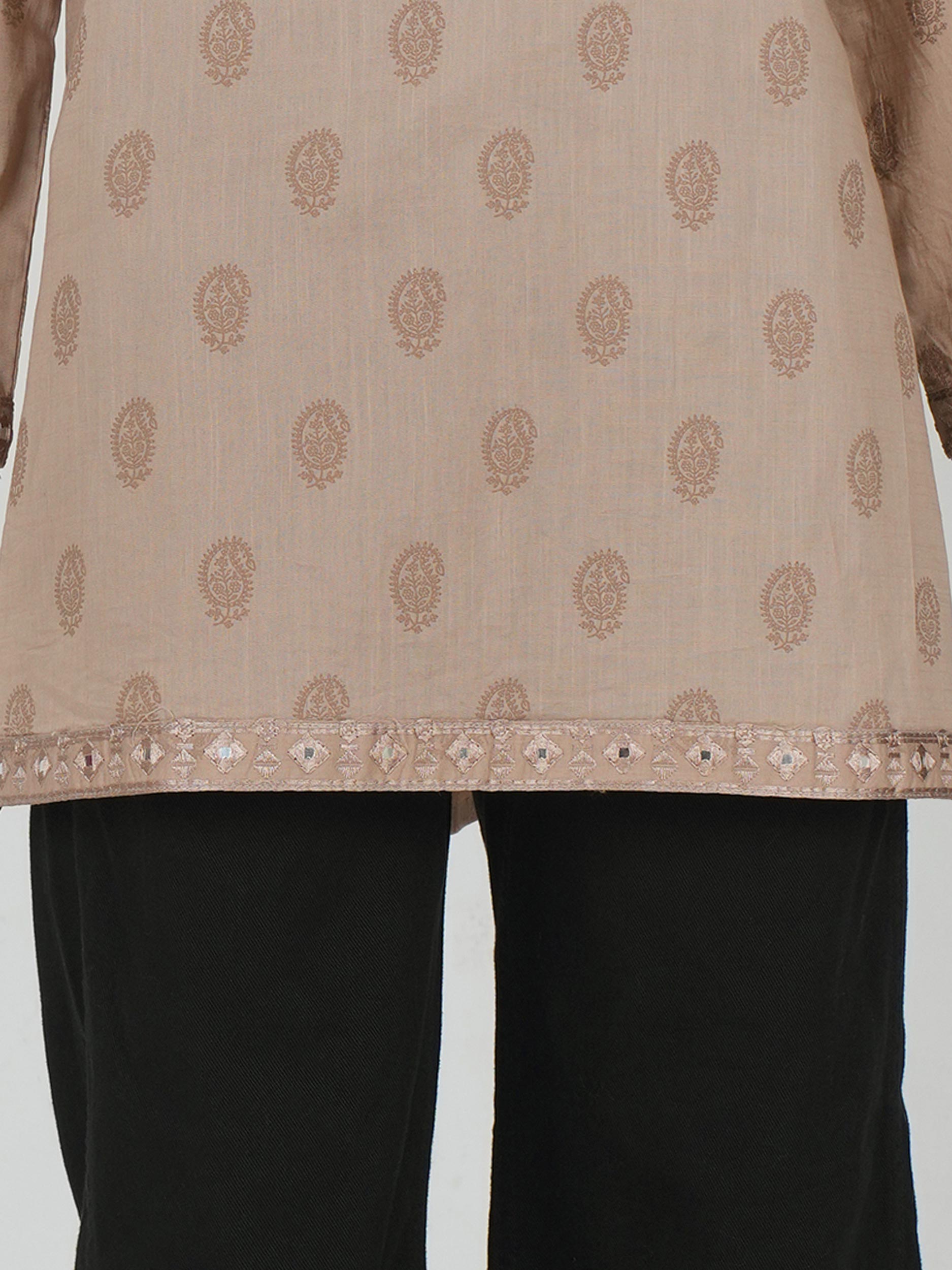 Lawn Slub Kurti- Embroidered (Pret)