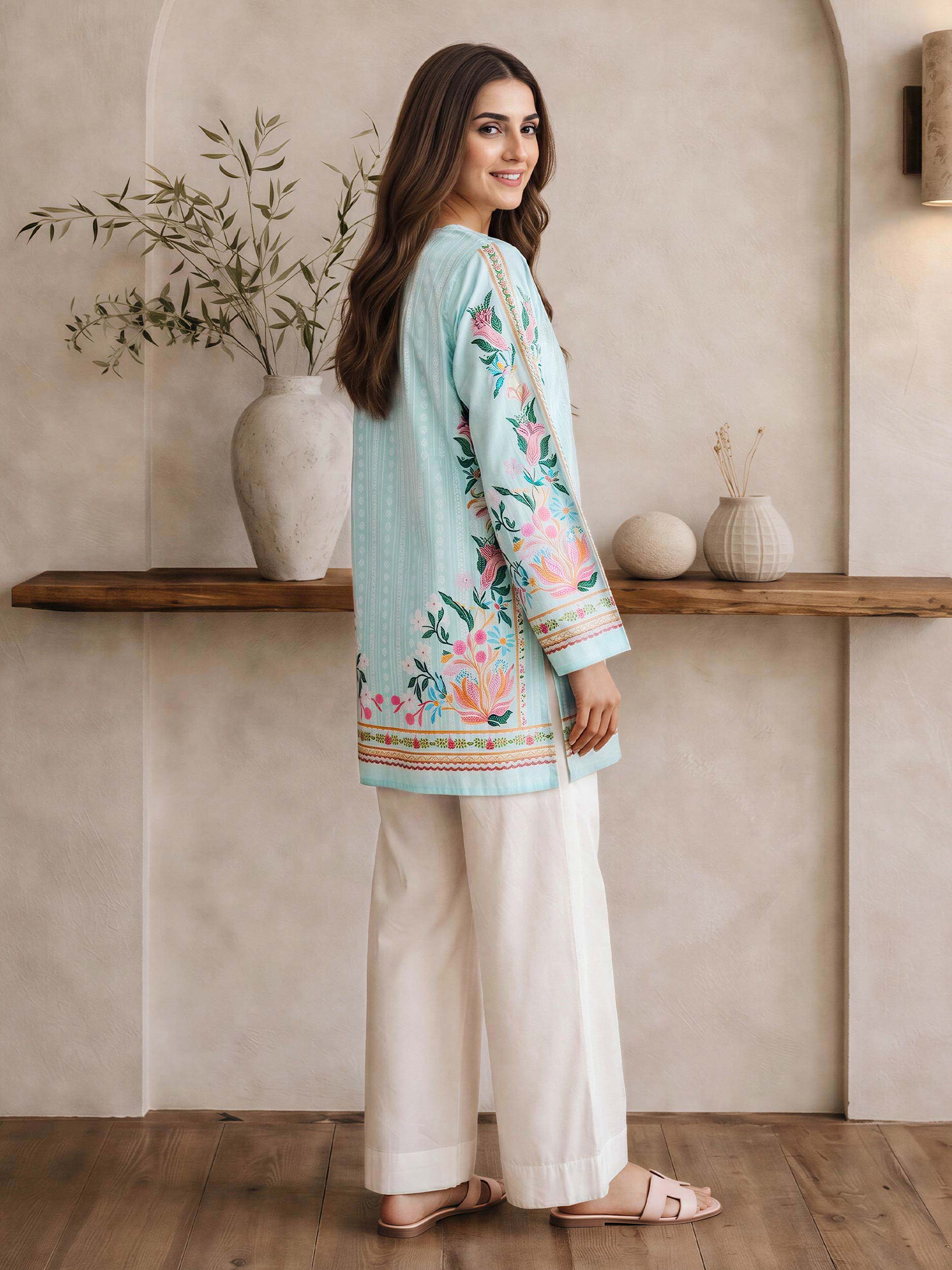 Lawn Kurti- Embroidered (Pret)