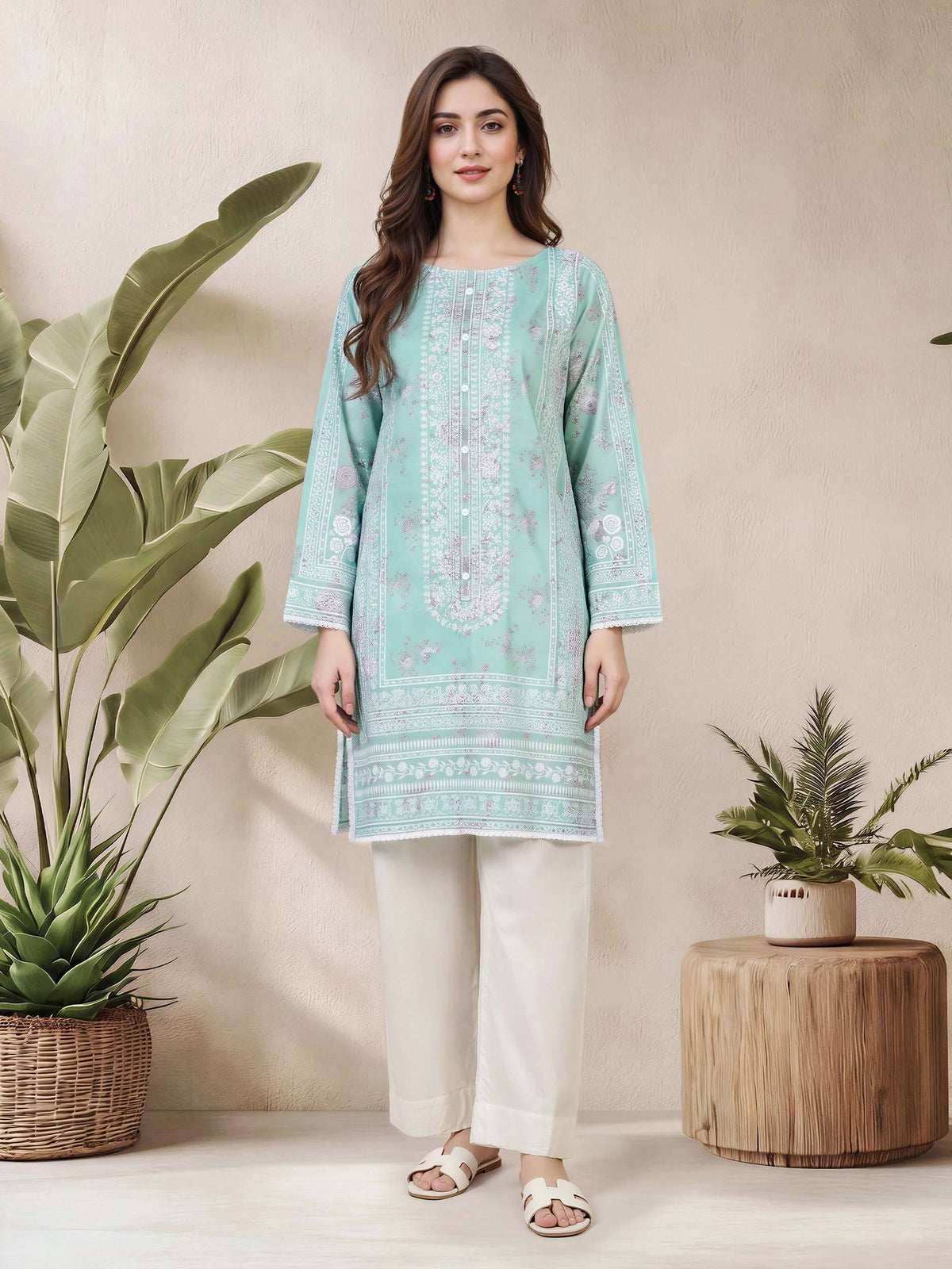 Lawn Shirt- Embroidered (Pret)