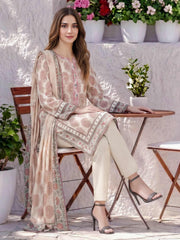3 Piece Silk Suit- Embroidered (Pret)