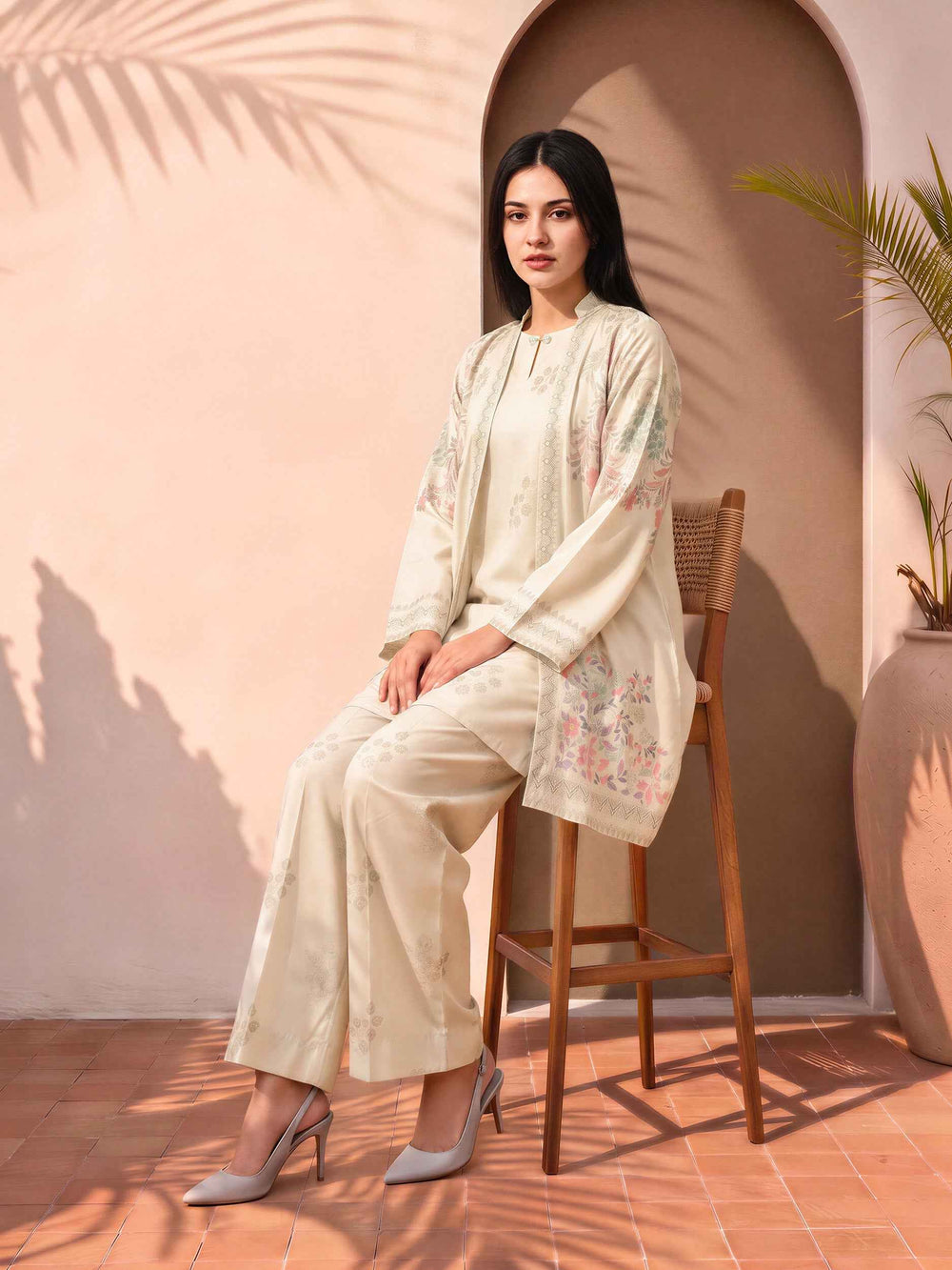 2 Piece Silk Suit (Pret)