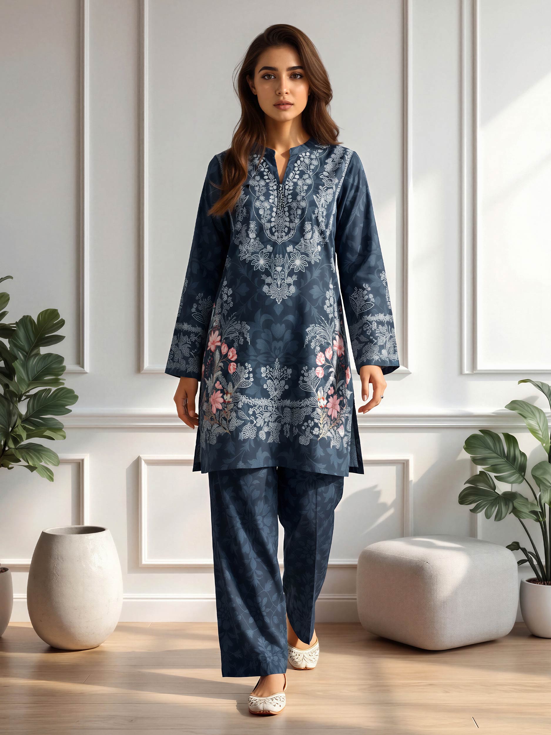 2 Piece Silk Suit (Pret)