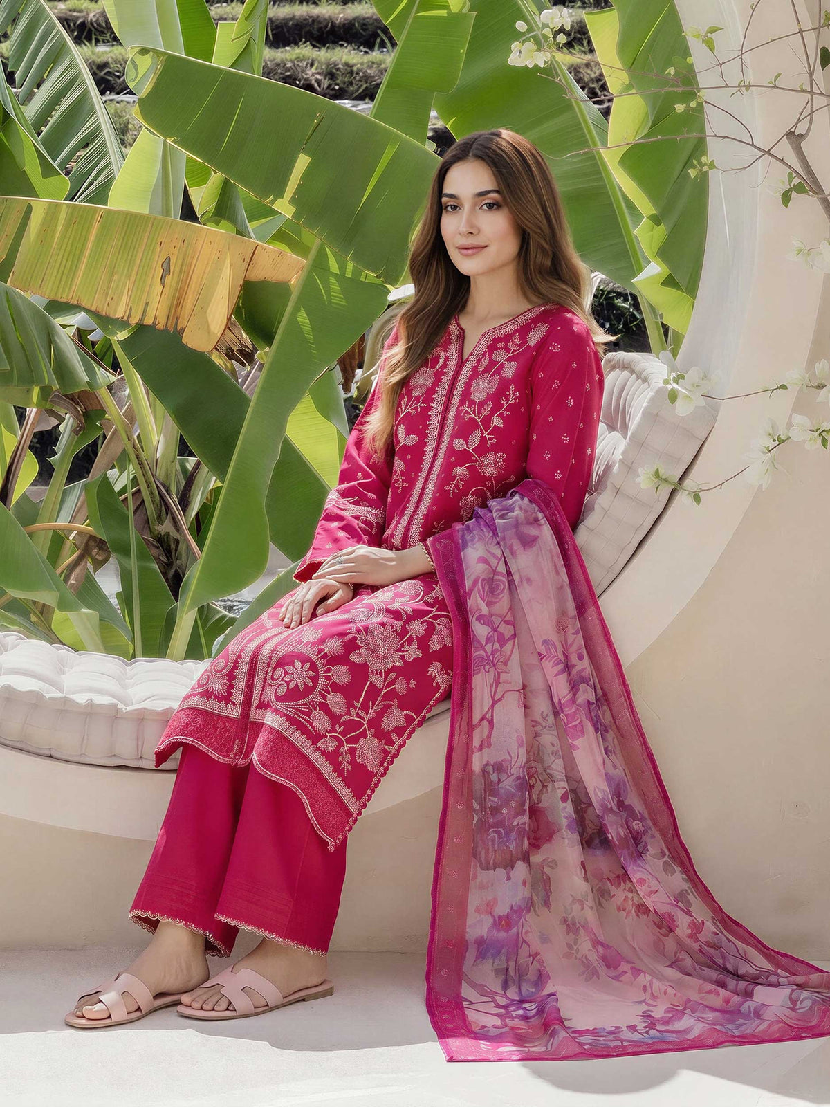 3 Piece Lawn Suit- Embroidered (Pret)
