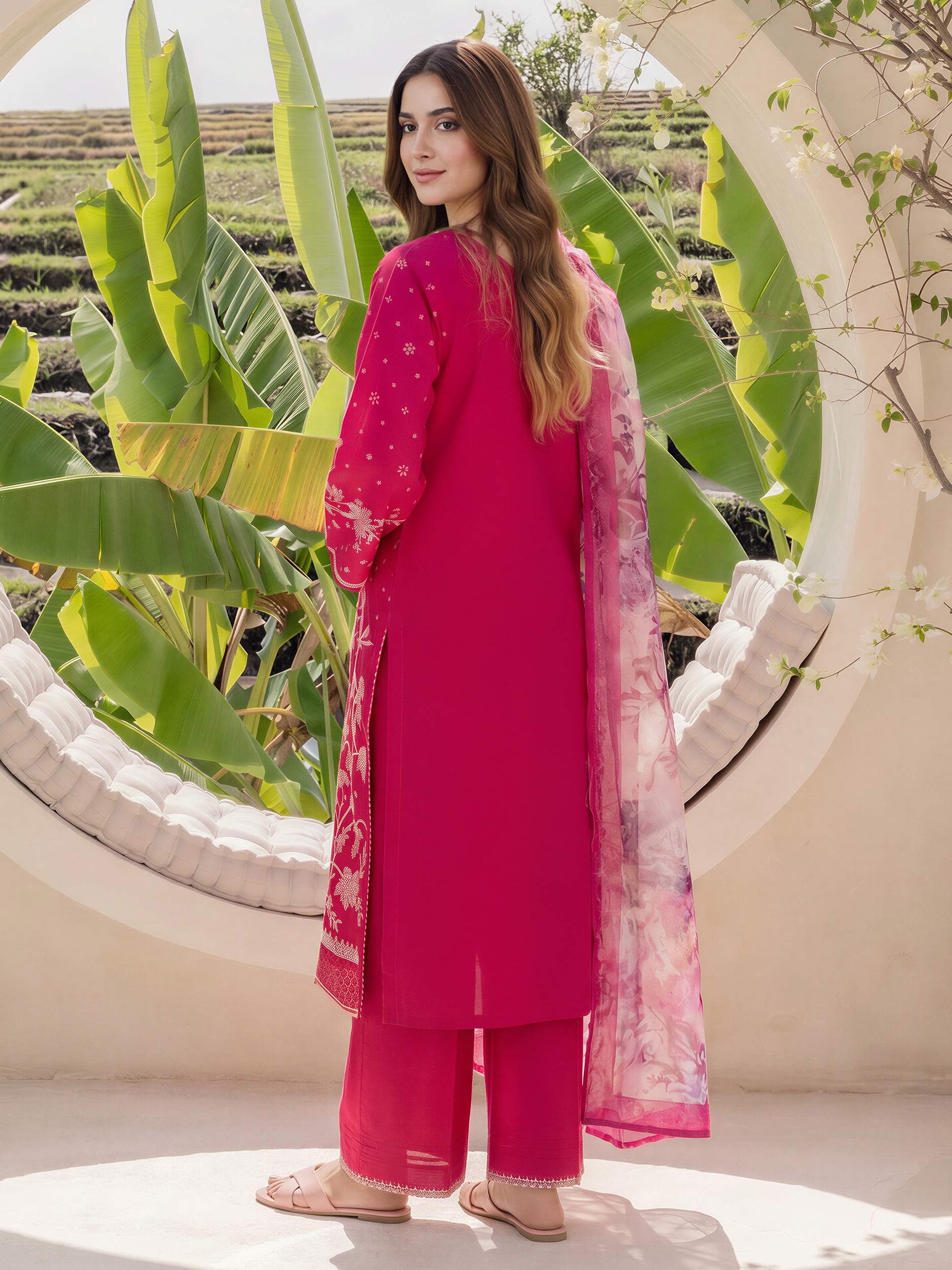 3 Piece Lawn Suit- Embroidered (Pret)