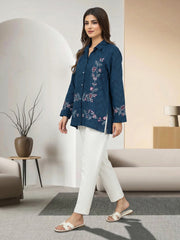 Self Jacquard Kurti- Embroidered (Pret)