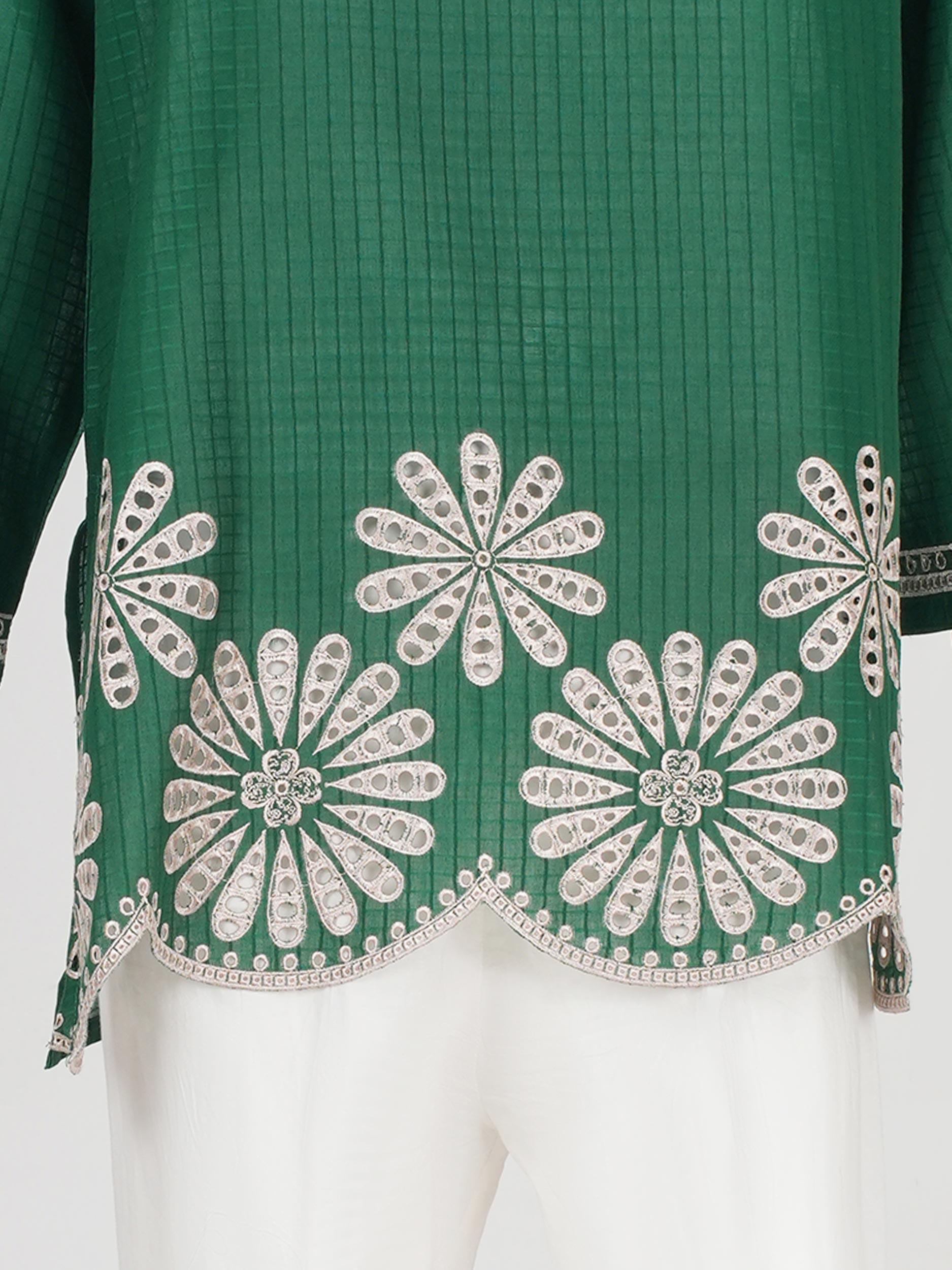 Lawn Texture Kurti- Embroidered (Pret)