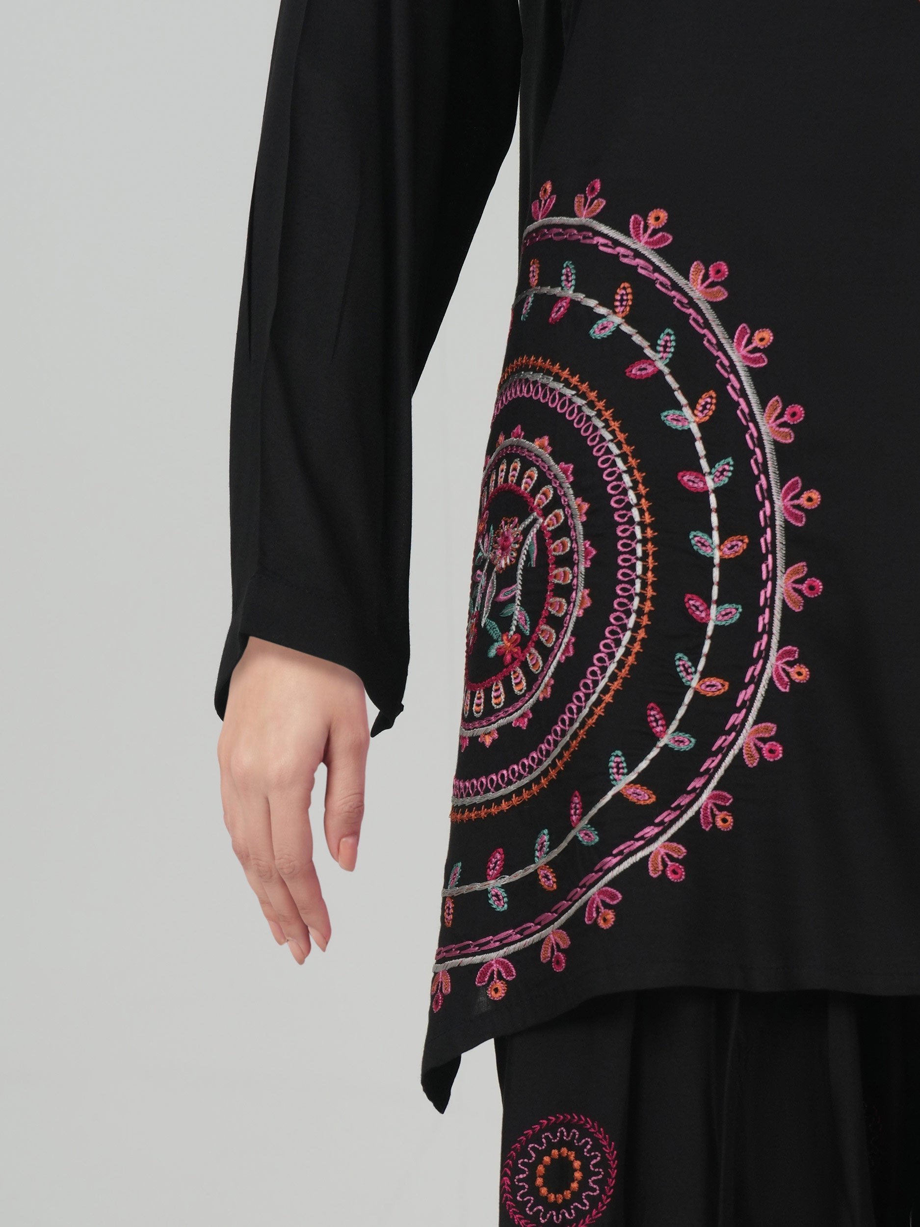 2 Piece Viscose Suit- Embroidered (Pret)
