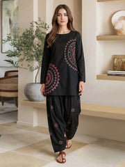 2 Piece Viscose Suit- Embroidered (Pret)