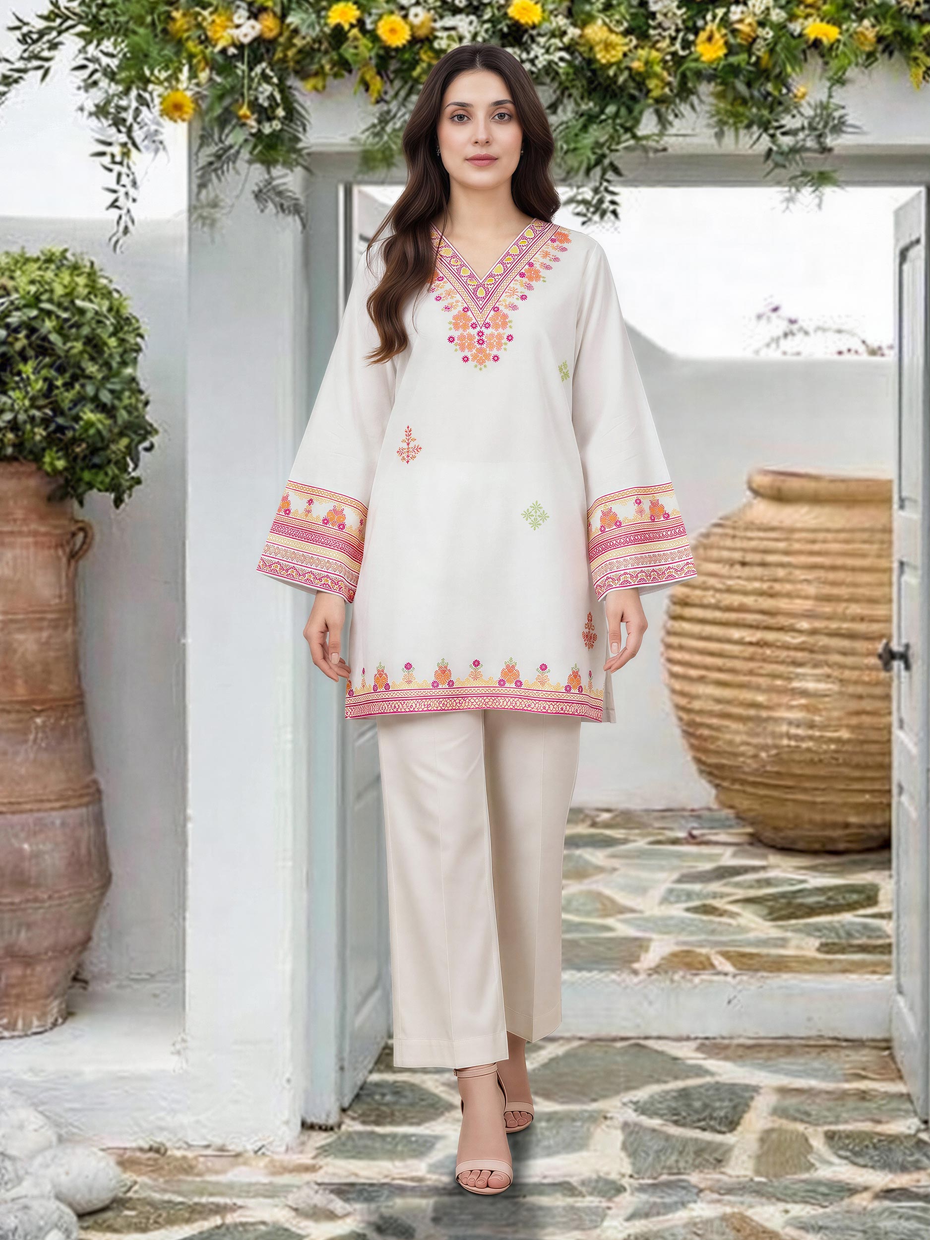 Lawn Kurti- Embroidered (Pret)