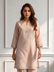 2 Piece Jacquard Suit- Embroidered (Pret)