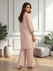 2 Piece Jacquard Suit- Embroidered (Pret)