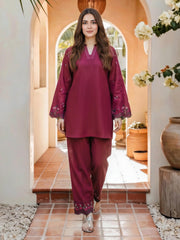 2 Piece Yarn Dyed Suit- Embroidered (Pret)