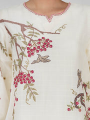 2 Piece Lawn Texture Suit- Embroidered (Pret)