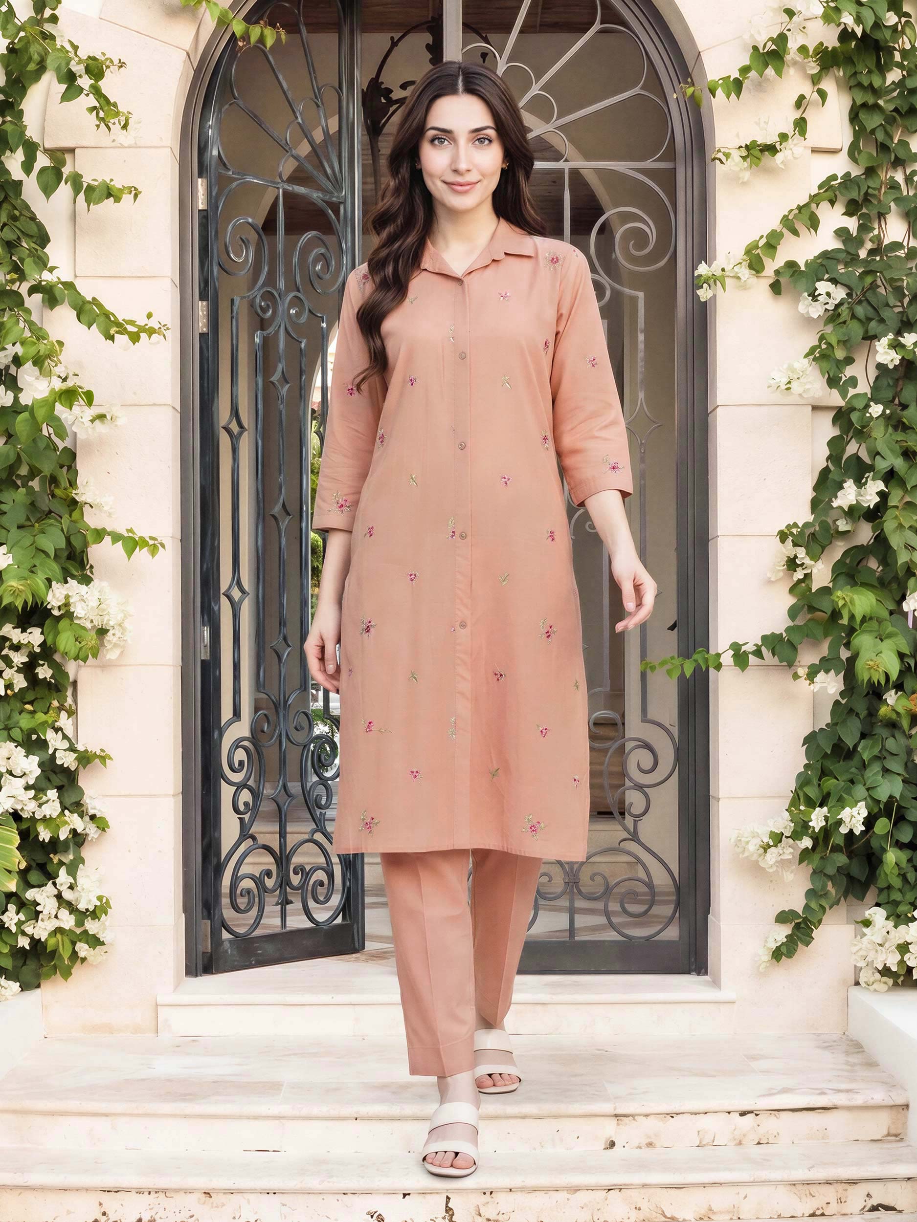 2 Piece Lawn Suit- Embroidered (Pret)