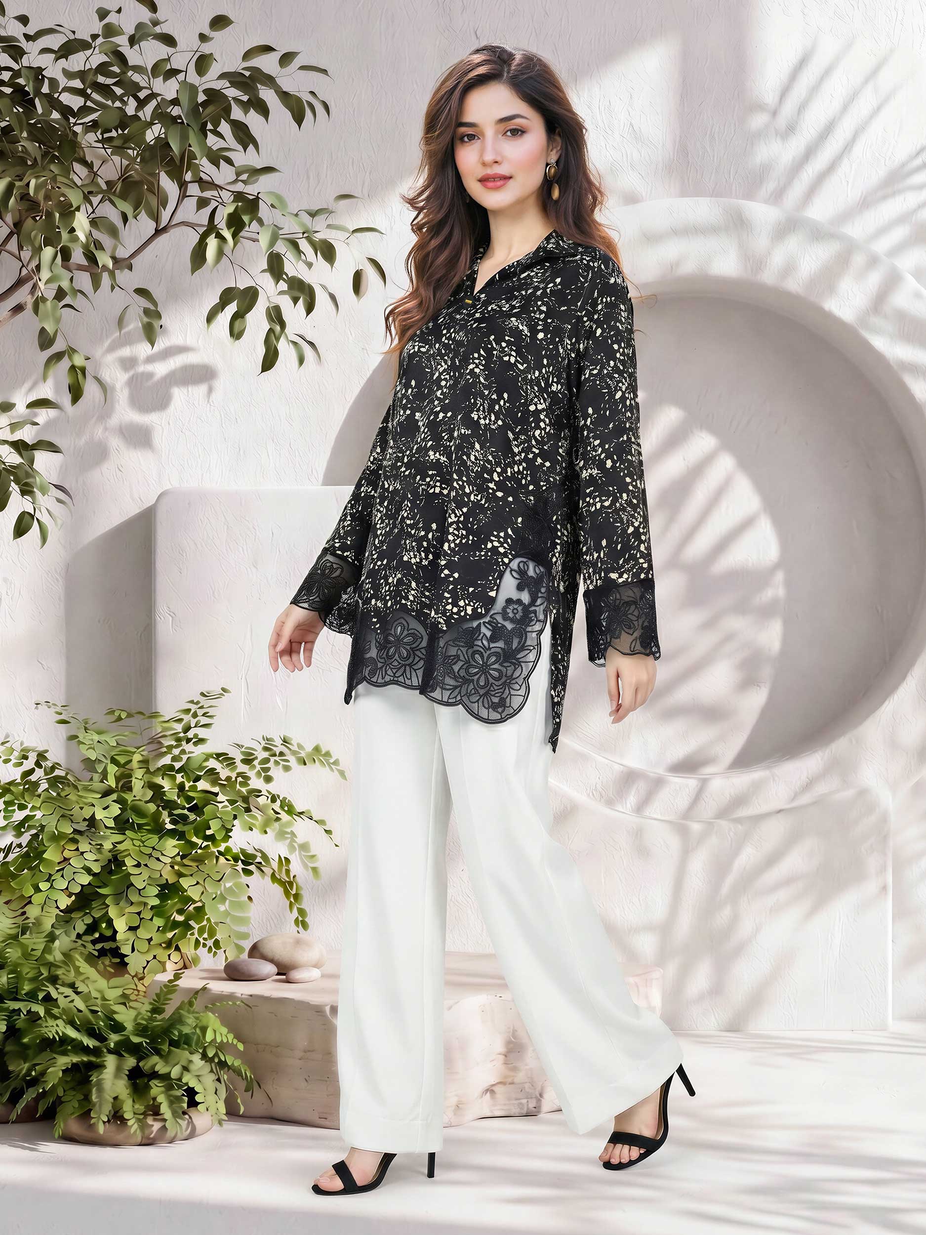 Silk Kurti- Embroidered (Pret)