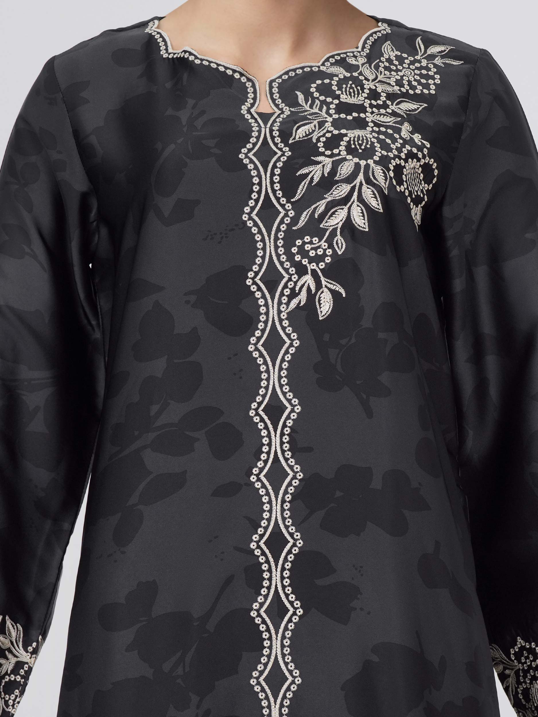 2 Piece Silk Suit- Embroidered (Pret)