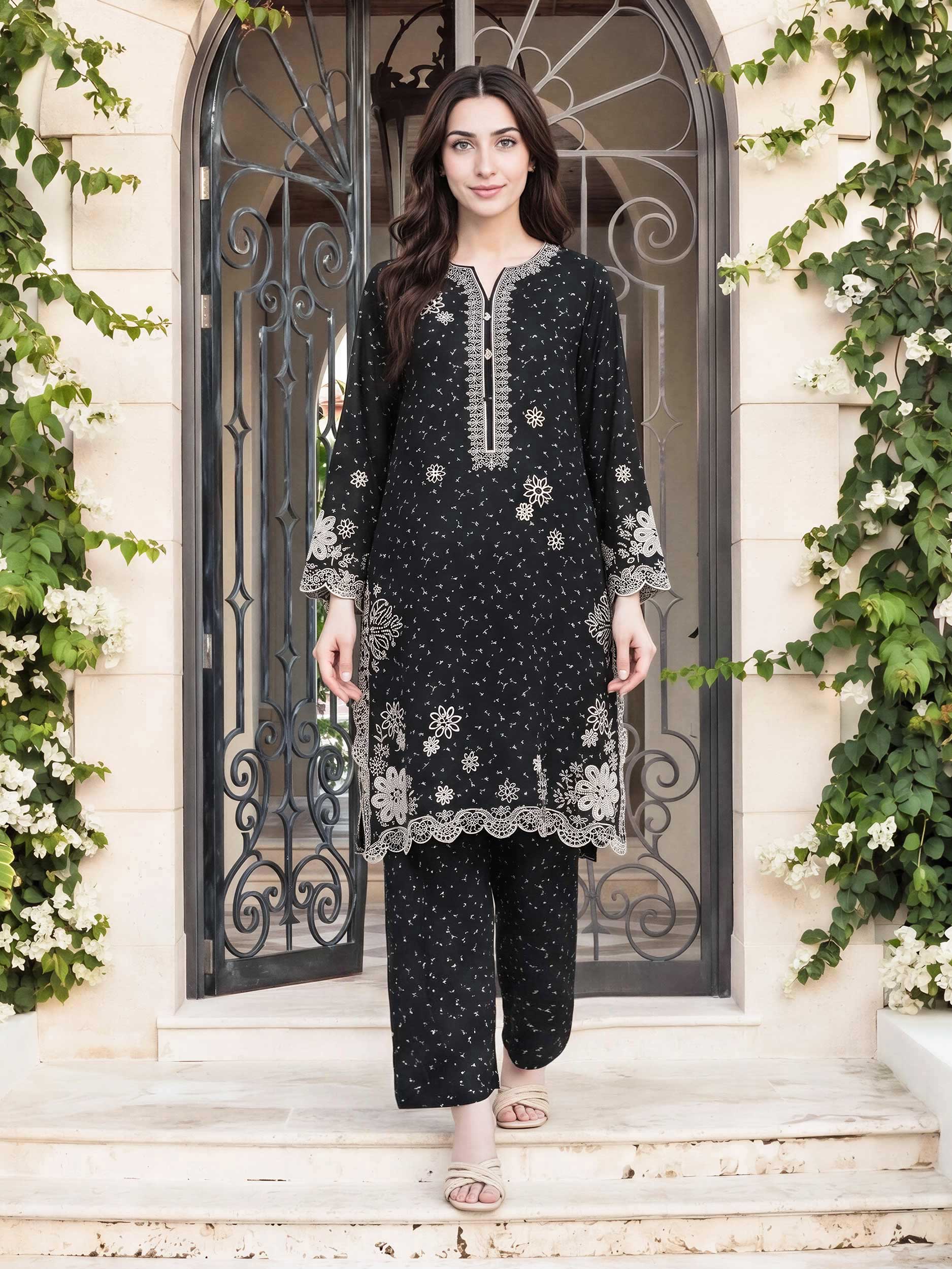 2 Piece Grip Suit- Embroidered (Pret)