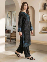 2 Piece Silk Suit- Embroidered (Pret)
