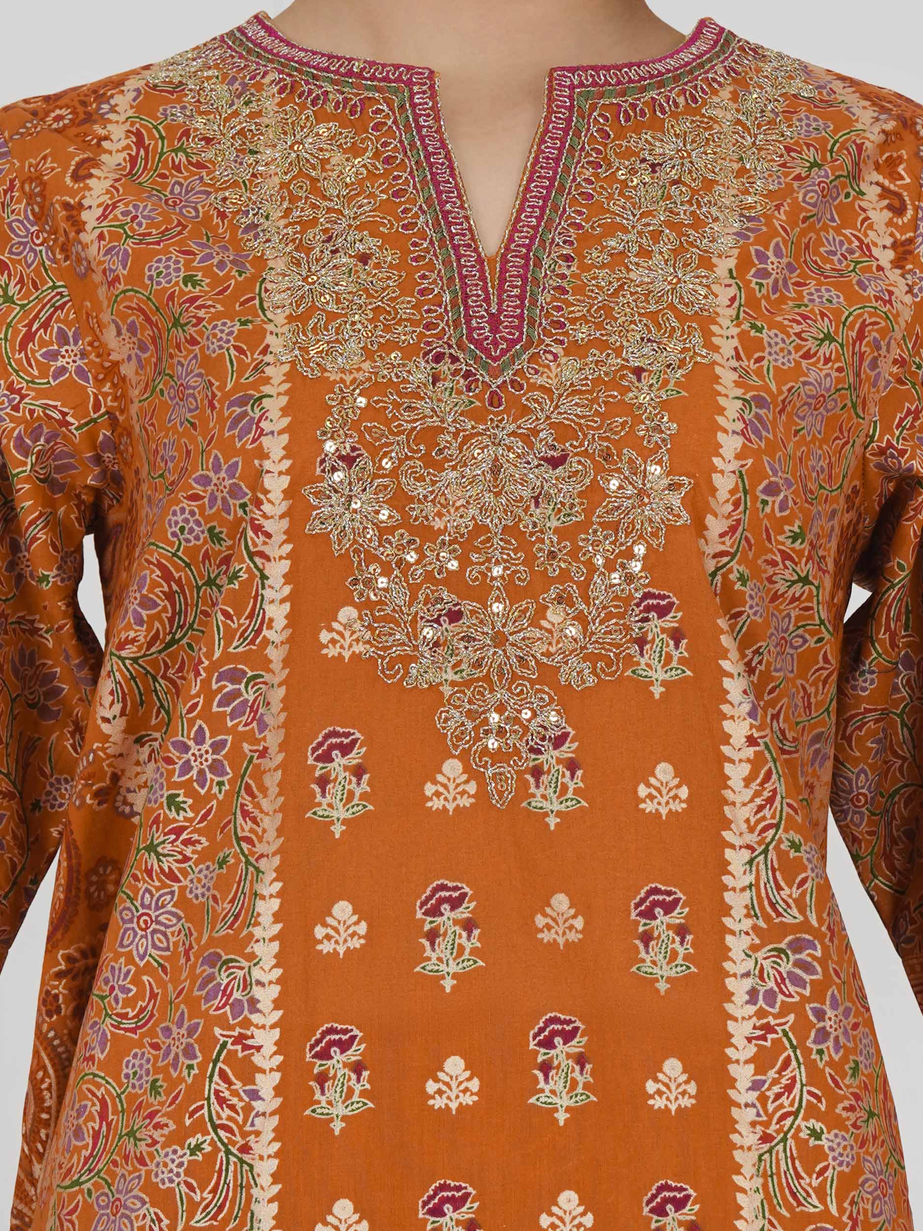 2 Piece Lawn Suit- Embroidered (Pret)