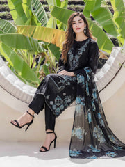 3 Piece Silk Suit- Embroidered (Pret)