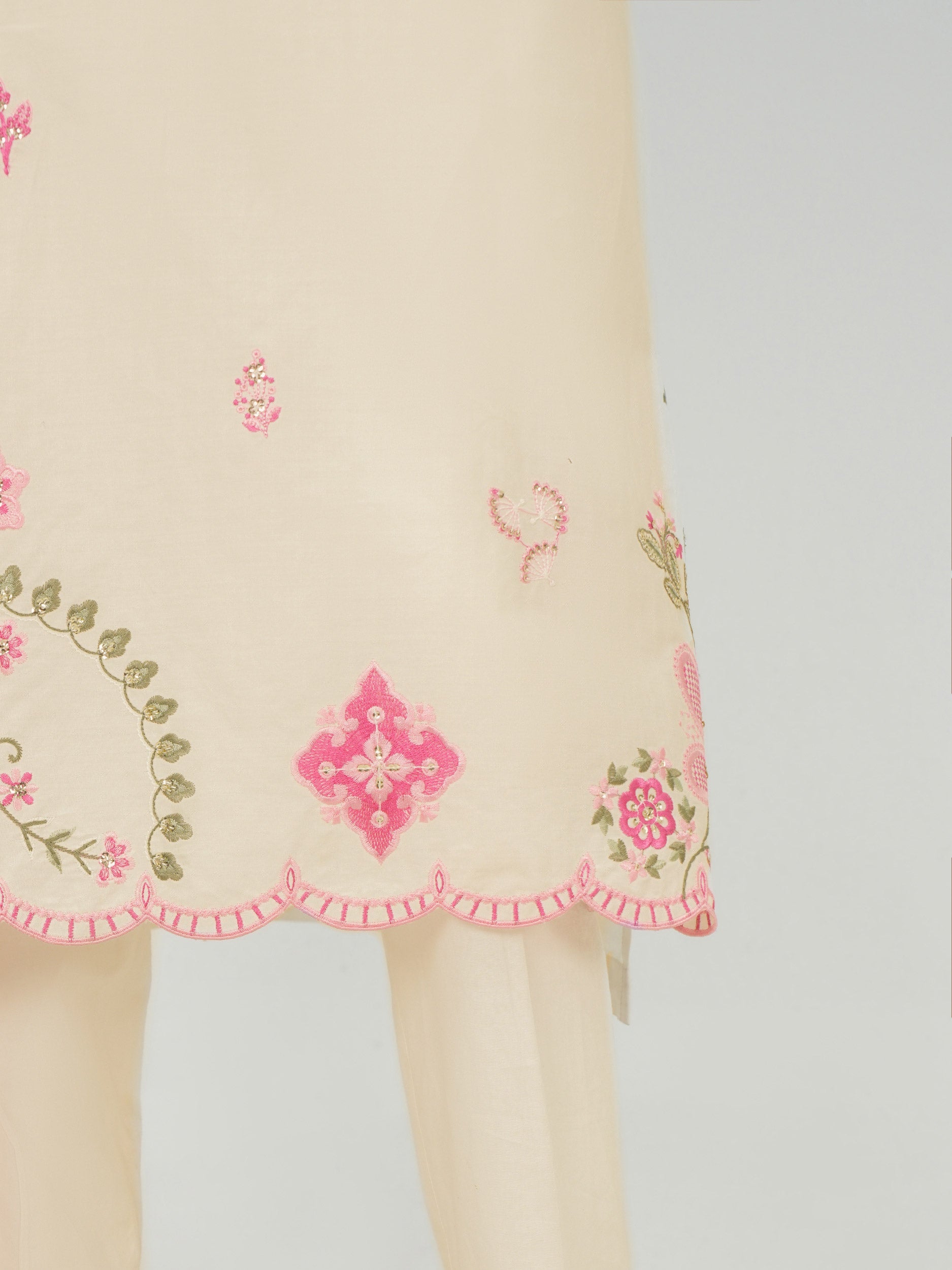 2 Piece Dobby Jacquard Suit- Embroidered (Pret)